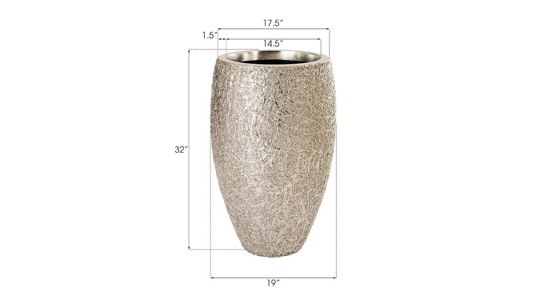 SwayLiving String Theory Planter, Silver Leaf, MD PLANTERS