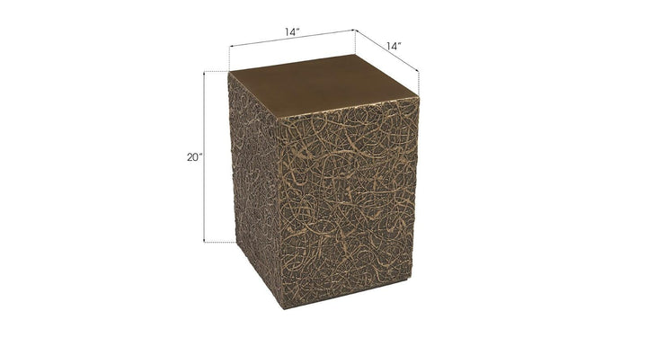 SwayLiving String Theory Pedestal, Bronze, SM ACCENT TABLES