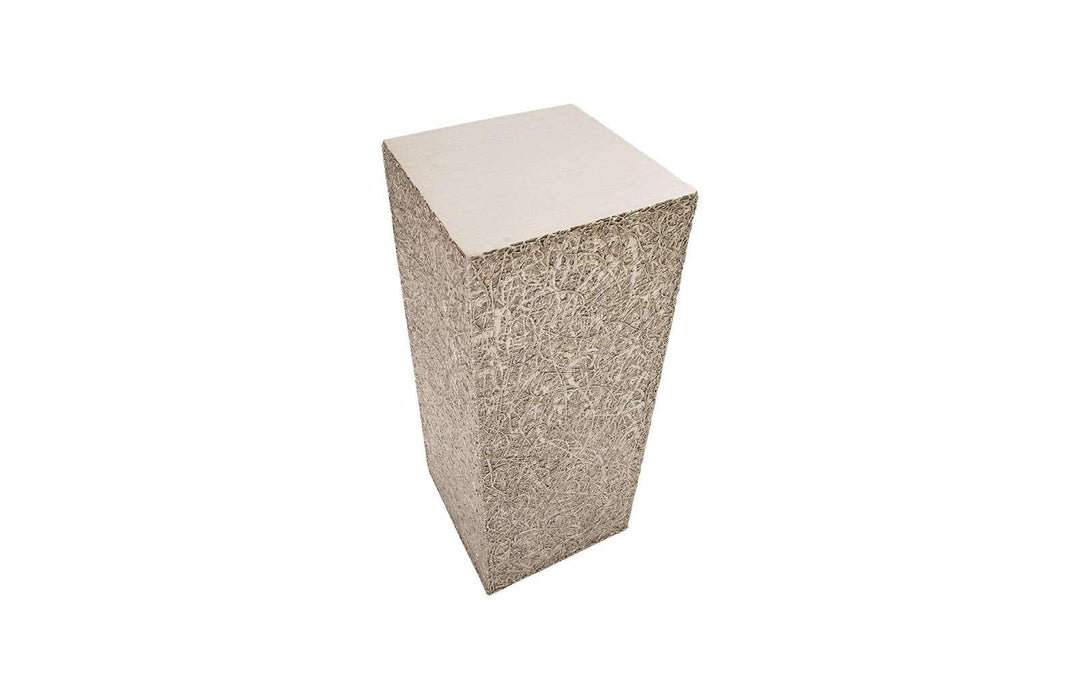 SwayLiving String Theory Pedestal, Silver Leaf, MD ACCENT TABLES