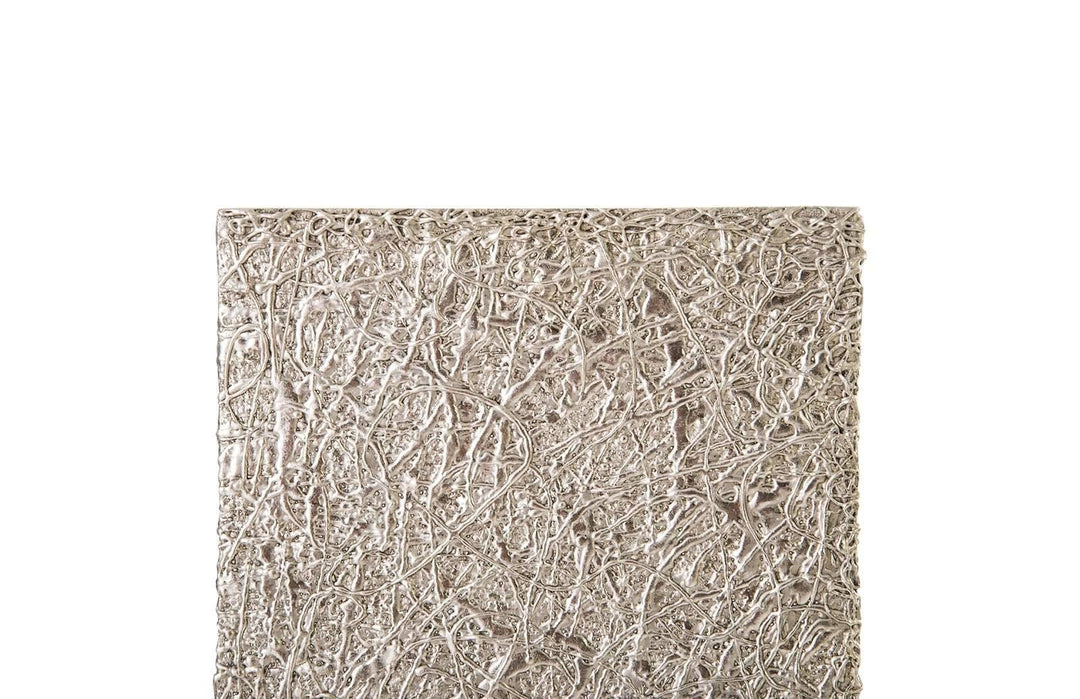 SwayLiving String Theory Pedestal, Silver Leaf, MD ACCENT TABLES