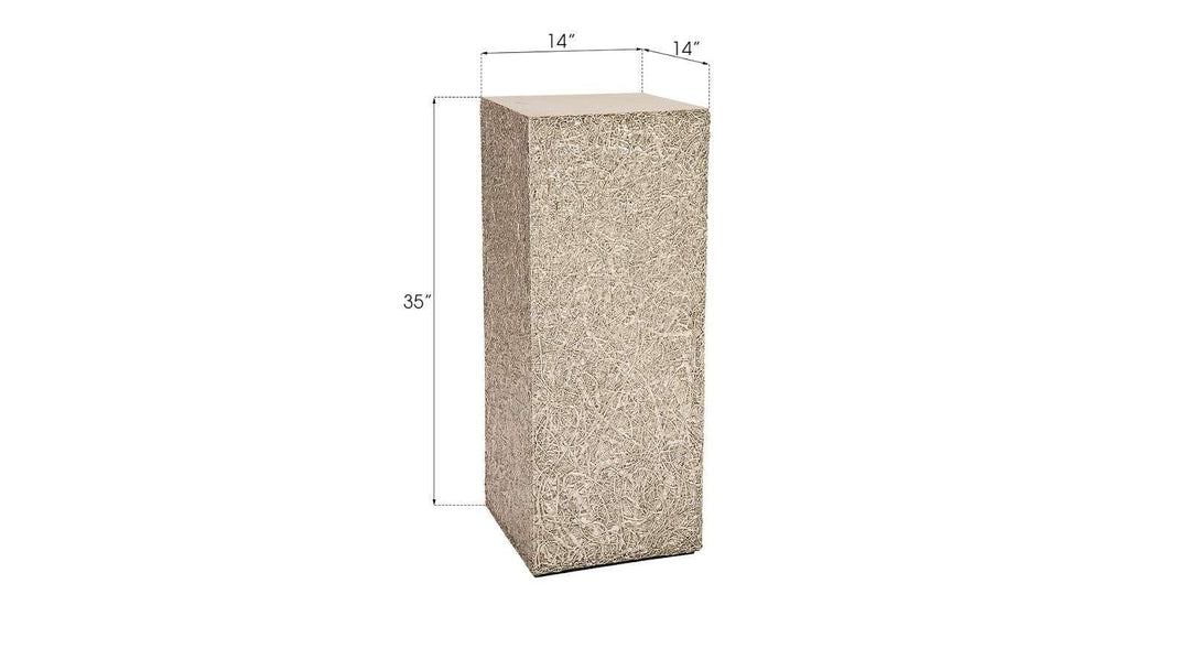 SwayLiving String Theory Pedestal, Silver Leaf, MD ACCENT TABLES