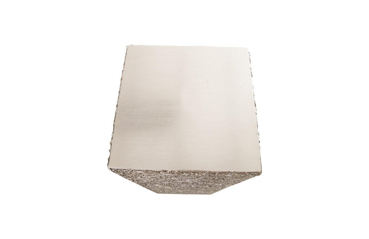 SwayLiving String Theory Pedestal, Silver Leaf, LG ACCENT TABLES
