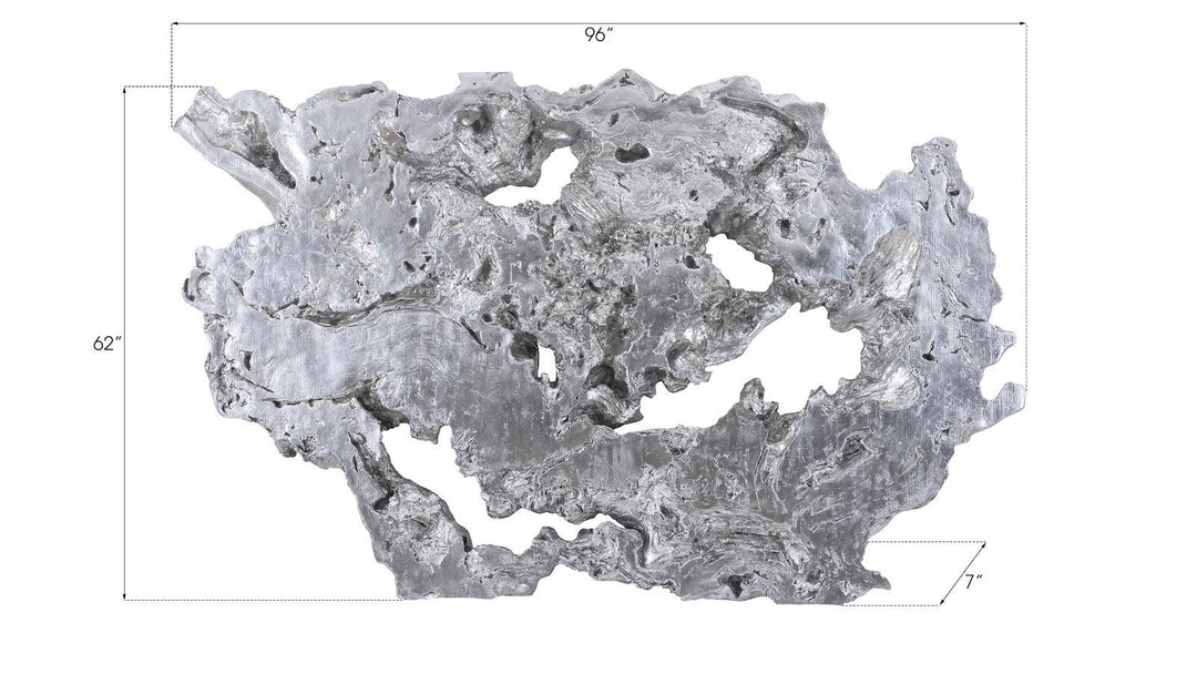 SwayLiving Burled Root Wall Art, Large, Silver Leaf WALL ACCENTS
