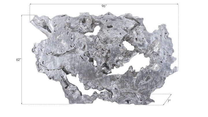 SwayLiving Burled Root Wall Art, Large, Silver Leaf WALL ACCENTS