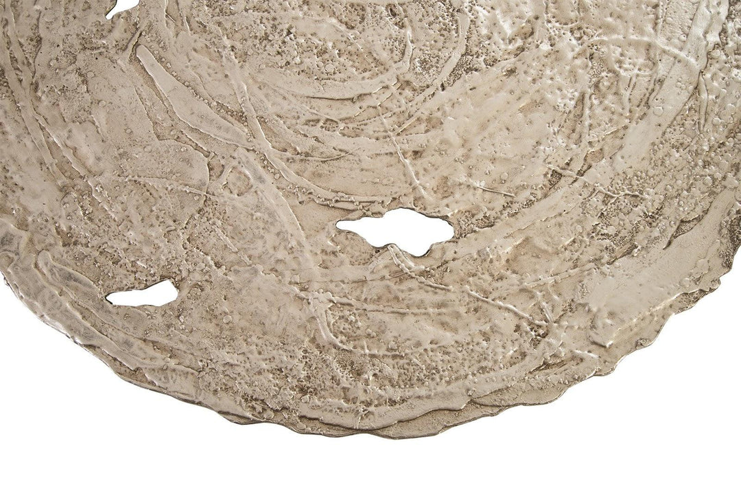 SwayLiving Molten Wall Disc, Large, Silver Leaf WALL ACCENTS