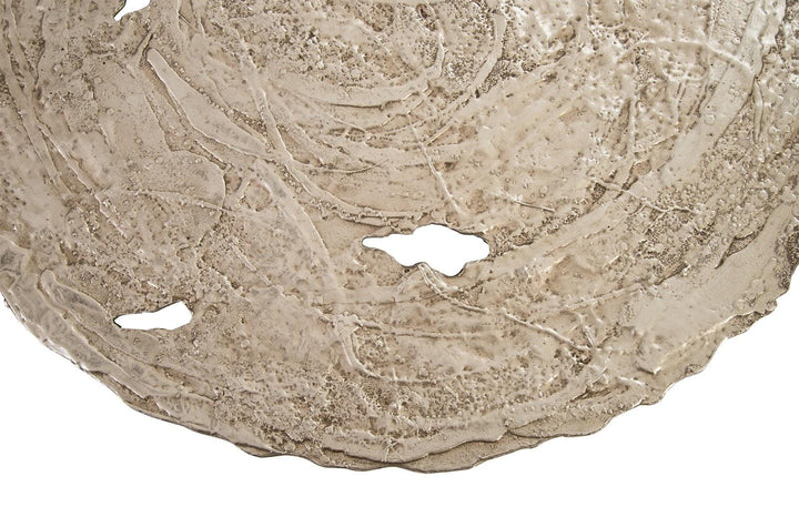 SwayLiving Molten Wall Disc, Large, Silver Leaf WALL ACCENTS