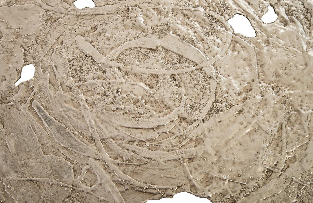 SwayLiving Molten Wall Disc, Large, Silver Leaf WALL ACCENTS