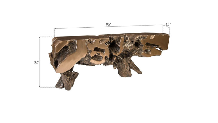 SwayLiving Freeform Console Table,Bronze , XL CONSOLE TABLES
