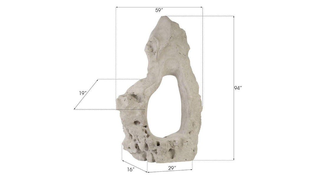 SwayLiving Colossal Cast Stone Sculpture, Single Hole, Roman Stone DECORATIVE OBJECTS
