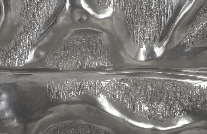 SwayLiving Petiole Wall Leaf, Liquid Silver, Colossal, Version A WALL ACCENTS