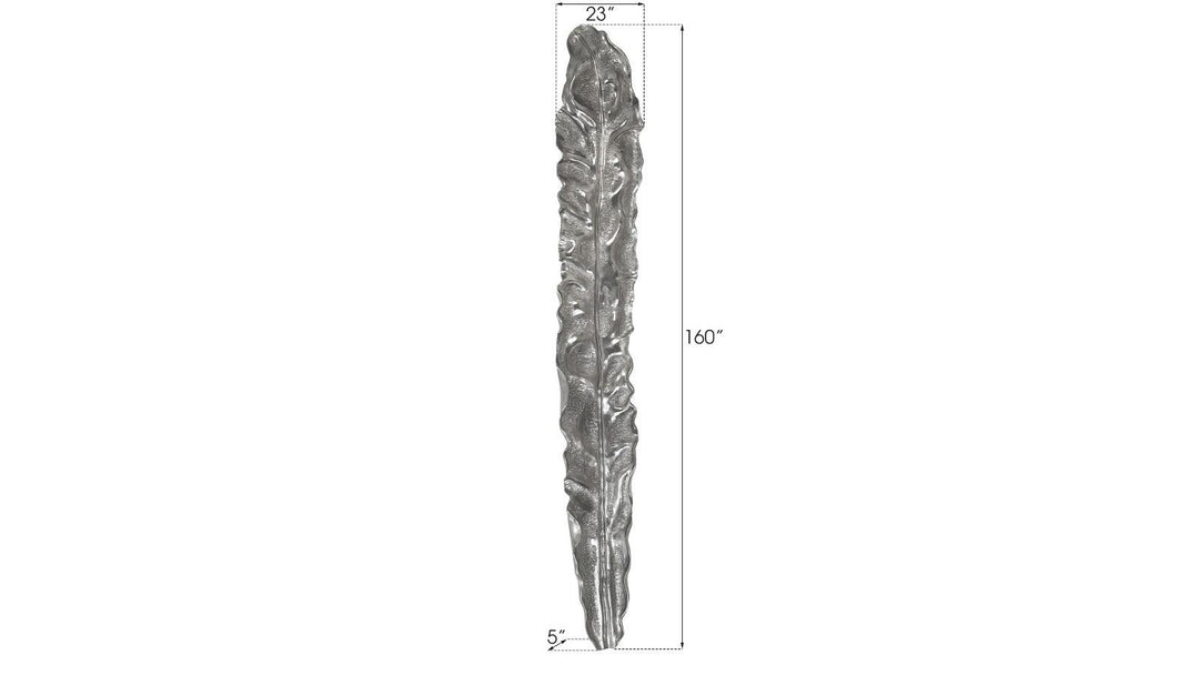 SwayLiving Petiole Wall Leaf, Liquid Silver, Colossal, Version A WALL ACCENTS