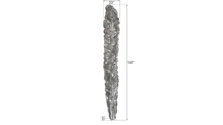 SwayLiving Petiole Wall Leaf, Liquid Silver, Colossal, Version A WALL ACCENTS
