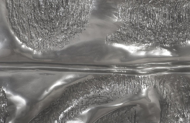 SwayLiving Petiole Wall Leaf, Liquid Silver, Colossal, Version B WALL ACCENTS