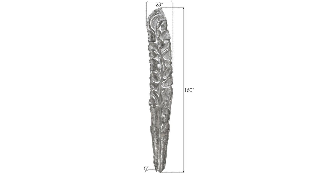 SwayLiving Petiole Wall Leaf, Liquid Silver, Colossal, Version B WALL ACCENTS