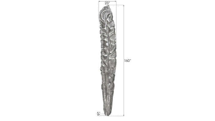 SwayLiving Petiole Wall Leaf, Liquid Silver, Colossal, Version B WALL ACCENTS