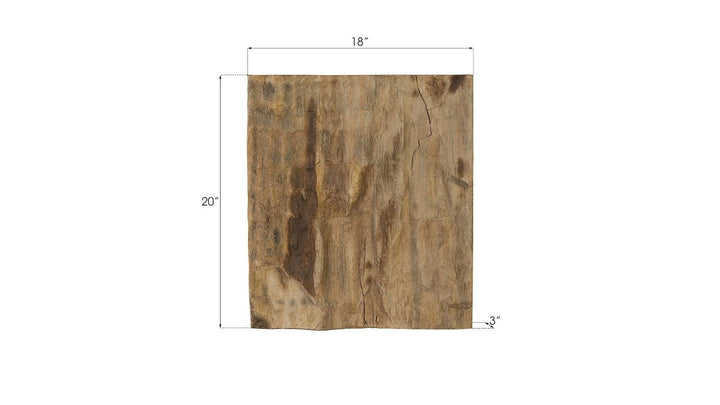 SwayLiving Cast Petrified Wood Wall Tile, Resin, Square WALL ACCENTS