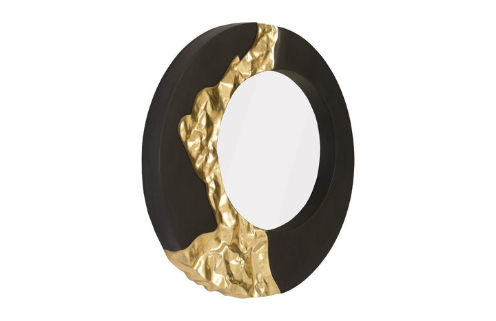 SwayLiving Mercury Mirror, Black, Gold Leaf WALL MIRRORS