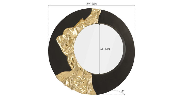 SwayLiving Mercury Mirror, Black, Gold Leaf WALL MIRRORS