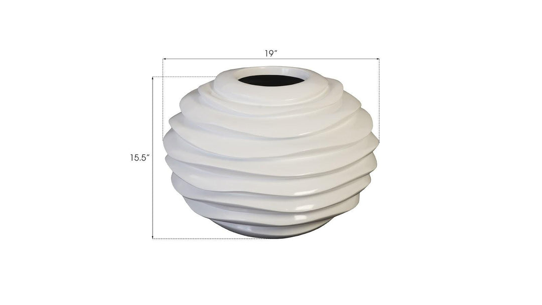 SwayLiving Spiral Planter, White, SM PLANTERS
