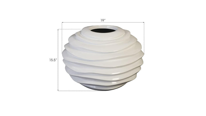 SwayLiving Spiral Planter, White, SM PLANTERS
