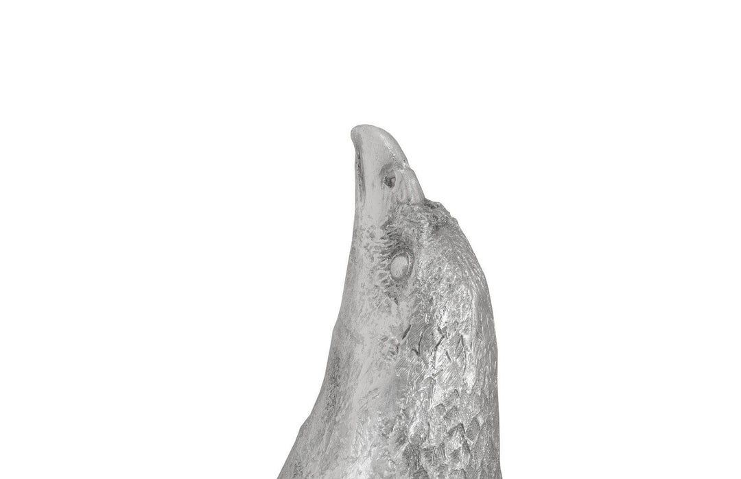 SwayLiving Soaring Eagle Wall Art, Resin, Silver Leaf, LG WALL ACCENTS