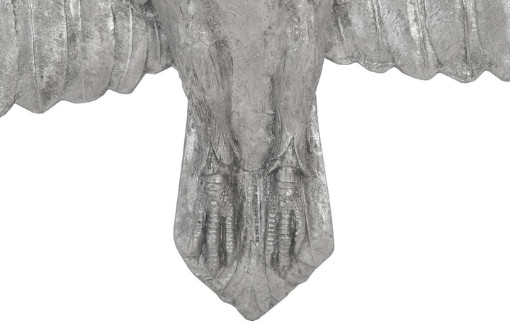 SwayLiving Soaring Eagle Wall Art, Resin, Silver Leaf, LG WALL ACCENTS