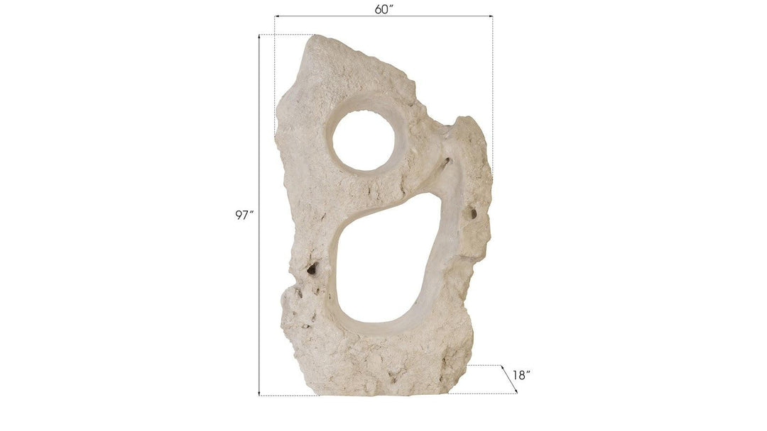 SwayLiving Colossal Cast Stone Sculpture, Double Hole, Roman Stone DECORATIVE OBJECTS