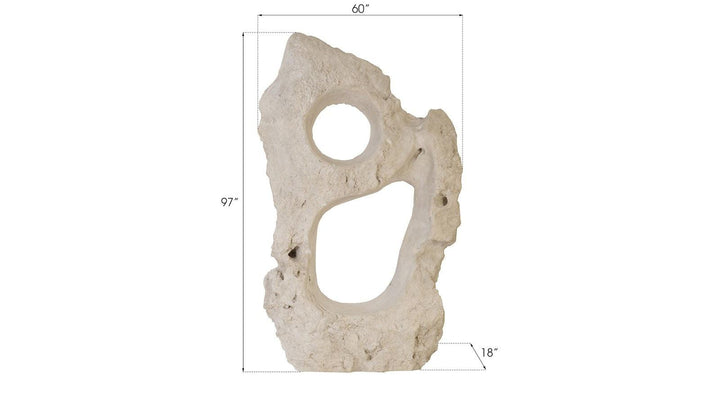 SwayLiving Colossal Cast Stone Sculpture, Double Hole, Roman Stone DECORATIVE OBJECTS