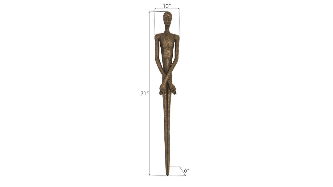 SwayLiving Lloyd Wall Sculpture, Resin, Bronze Finish WALL ACCENTS