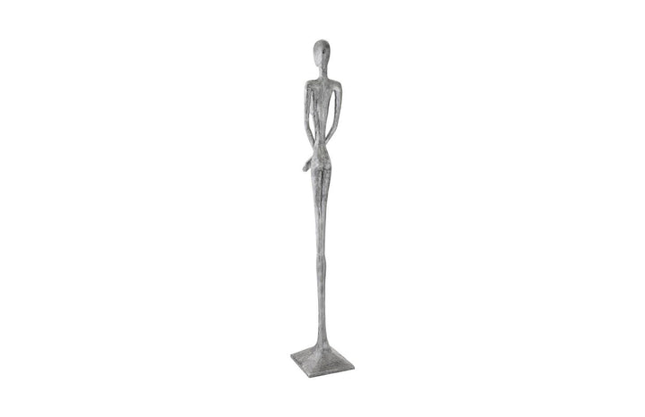 SwayLiving Lottie Sculpture, Resin, Liquid Silver DECORATIVE OBJECTS