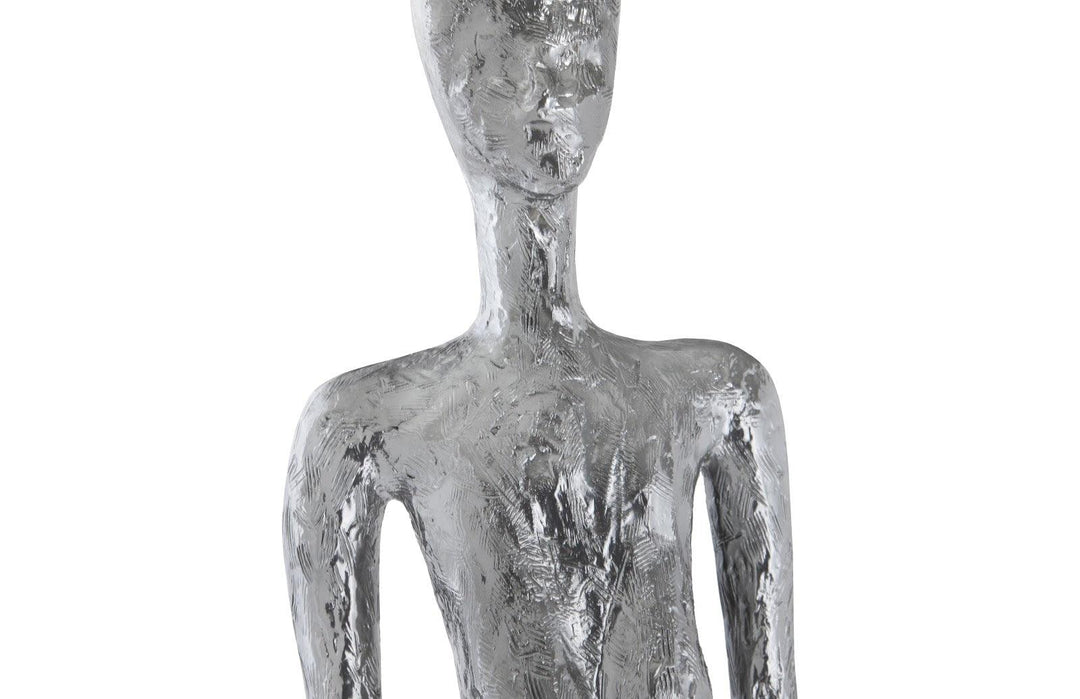 SwayLiving Lottie Sculpture, Resin, Liquid Silver DECORATIVE OBJECTS