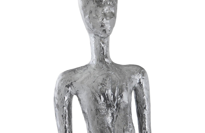 SwayLiving Lottie Sculpture, Resin, Liquid Silver DECORATIVE OBJECTS
