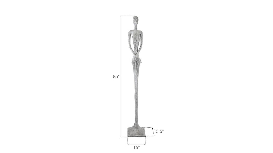 SwayLiving Lottie Sculpture, Resin, Liquid Silver DECORATIVE OBJECTS
