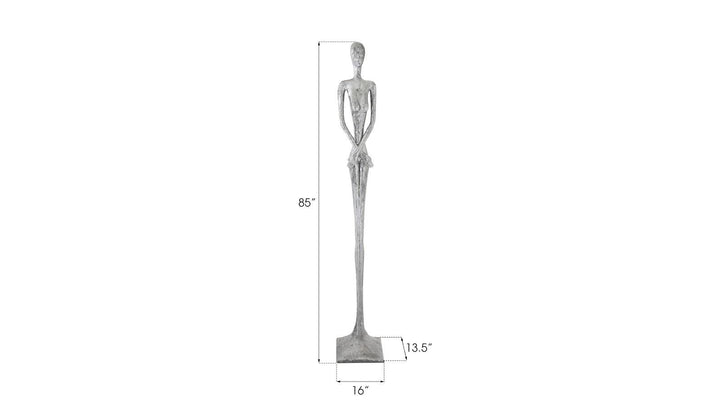 SwayLiving Lottie Sculpture, Resin, Liquid Silver DECORATIVE OBJECTS