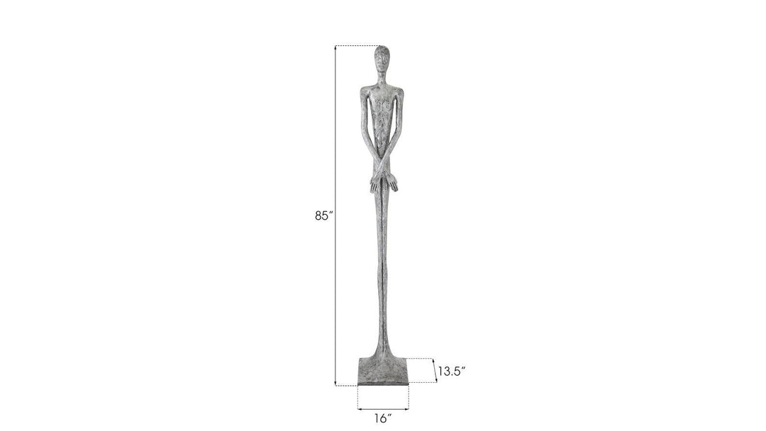SwayLiving Lloyd Sculpture, Resin, Liquid Silver DECORATIVE OBJECTS
