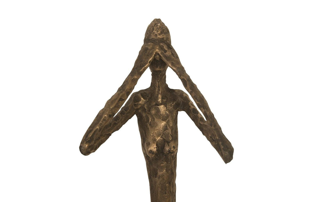 SwayLiving See, Speak, Hear No Evil Wall Art, Resin, Bronze, Set Of 3 WALL ACCENTS