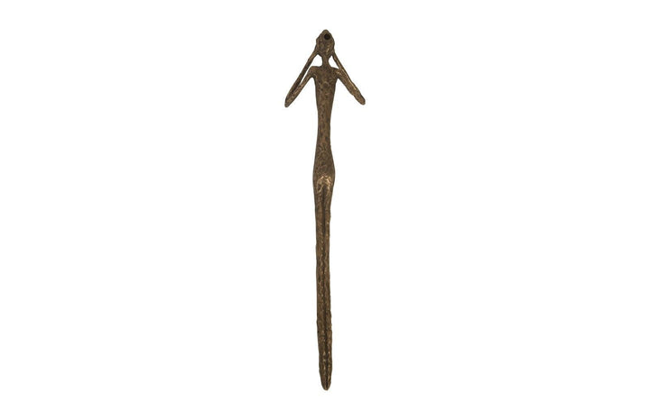 SwayLiving See, Speak, Hear No Evil Wall Art, Resin, Bronze, Set Of 3 WALL ACCENTS