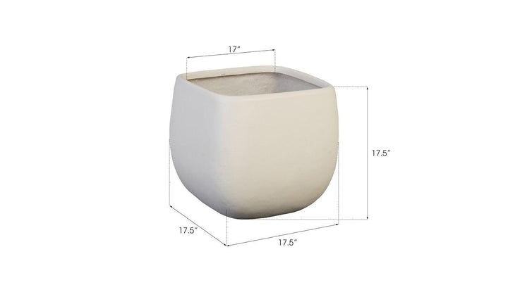 SwayLiving Ava Planter, Small, White PLANTERS