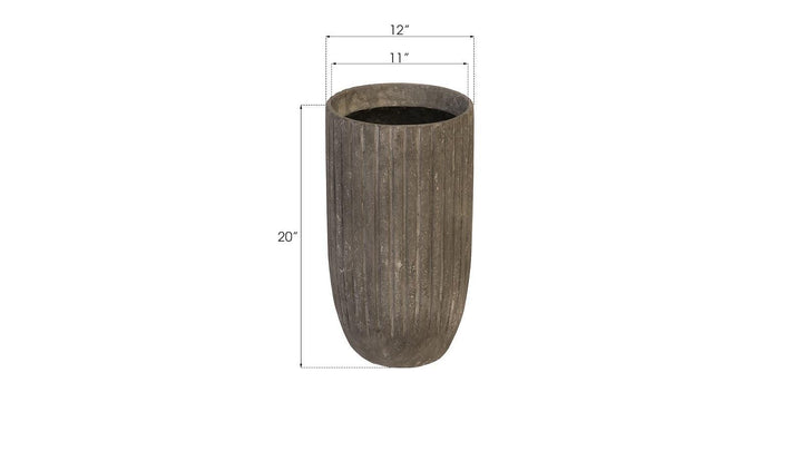SwayLiving Lourdes Planter, Small, Gray PLANTERS
