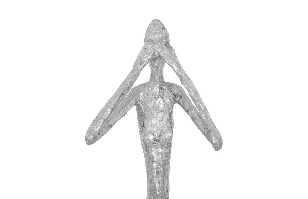 SwayLiving See,Hear,Speak no Evil Set of 3 Silver Leaf, Silver Leaf, Set Of 3 WALL ACCENTS