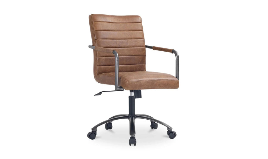 Roy Office Chair Open Road Brown Leather - SwayLiving