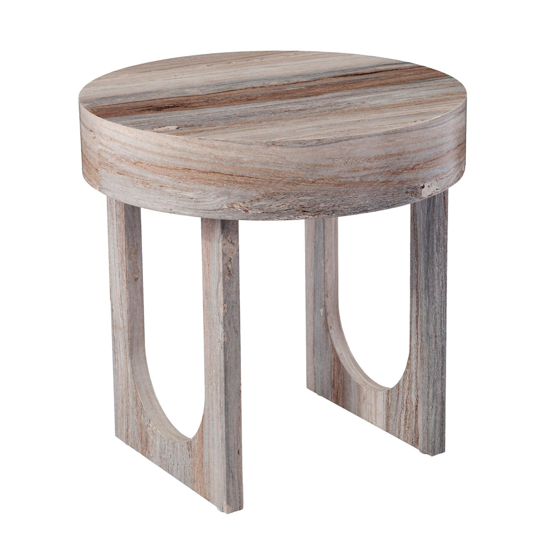 SwayLiving Chadkirk Round Faux Marble End Table ACCENT TABLES