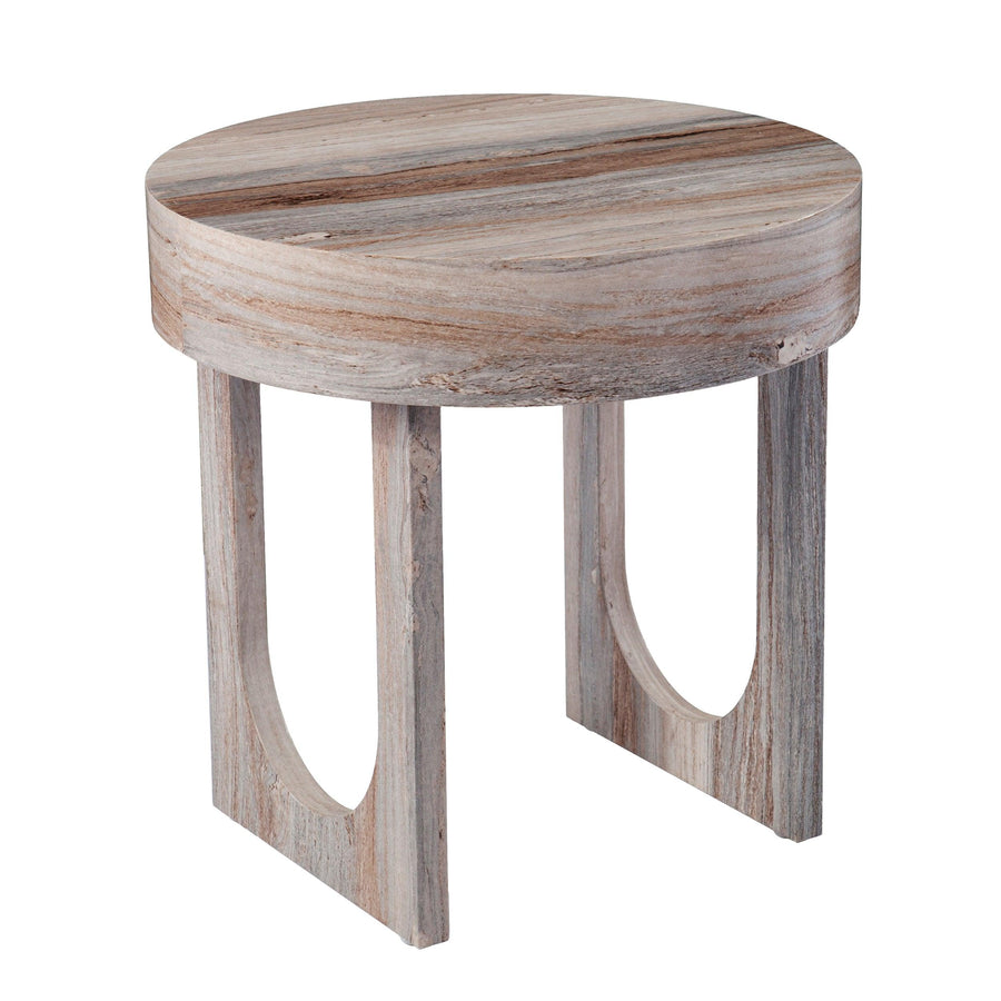 SwayLiving Chadkirk Round Faux Marble End Table ACCENT TABLES