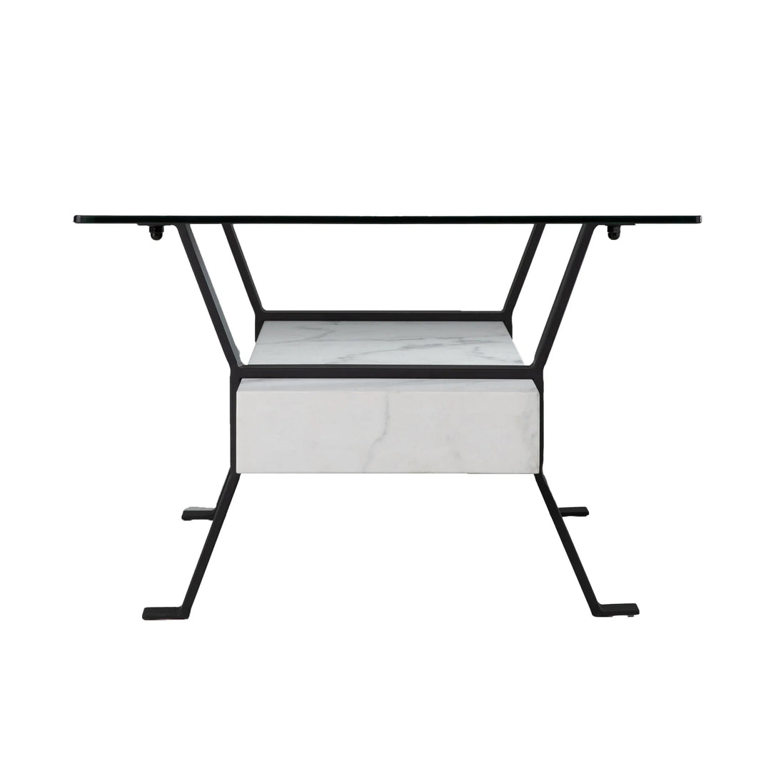 SwayLiving Darvette Glass-Top Coffee Table COFFEE TABLES