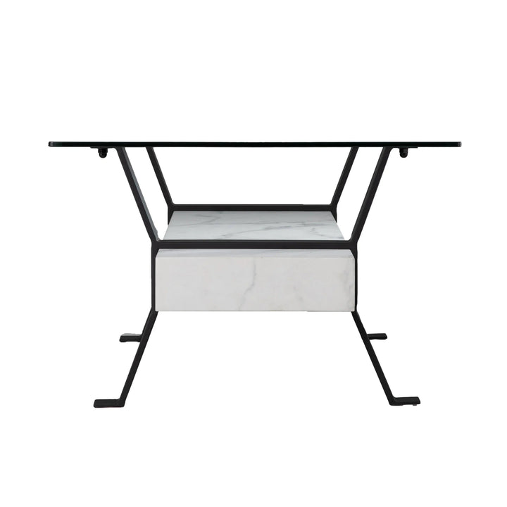 SwayLiving Darvette Glass-Top Coffee Table COFFEE TABLES