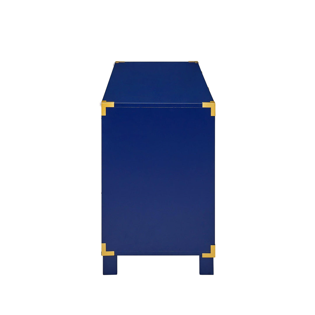 SwayLiving Campaign Entertainment Center Console - Navy CONSOLE TABLES