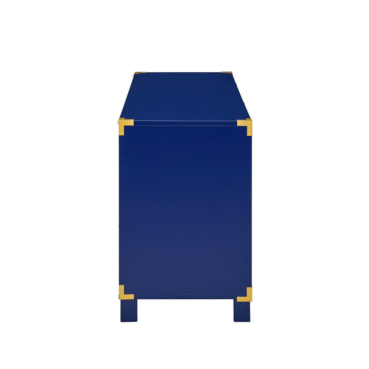 SwayLiving Campaign Entertainment Center Console - Navy CONSOLE TABLES