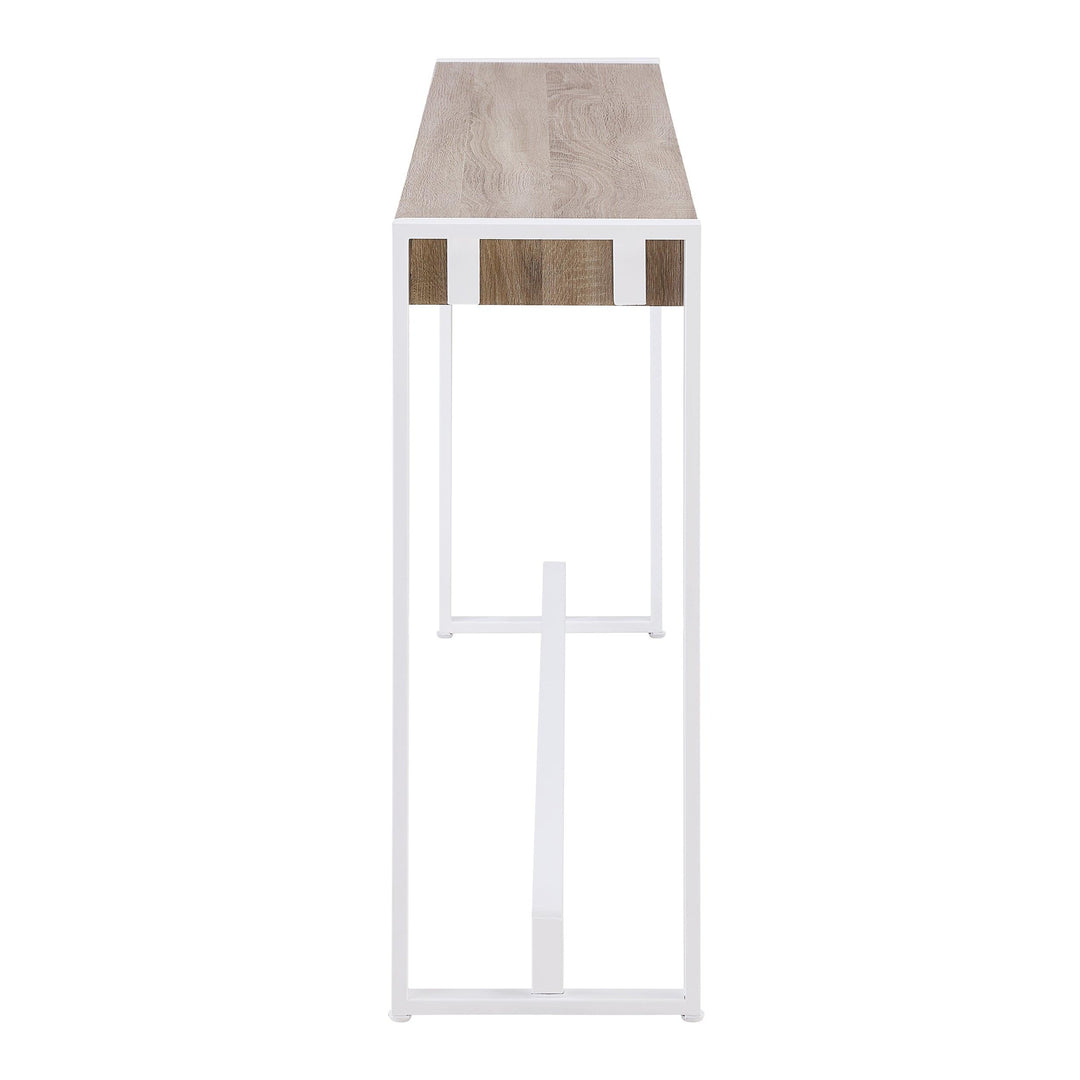 SwayLiving Holly & Martin Macen Console - Mocha Gray w/ White CONSOLE TABLES