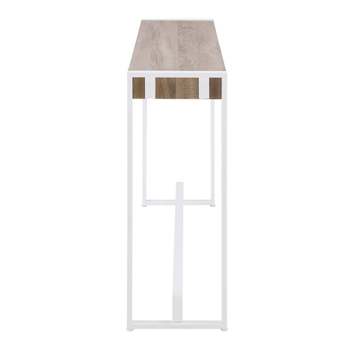 SwayLiving Holly & Martin Macen Console - Mocha Gray w/ White CONSOLE TABLES