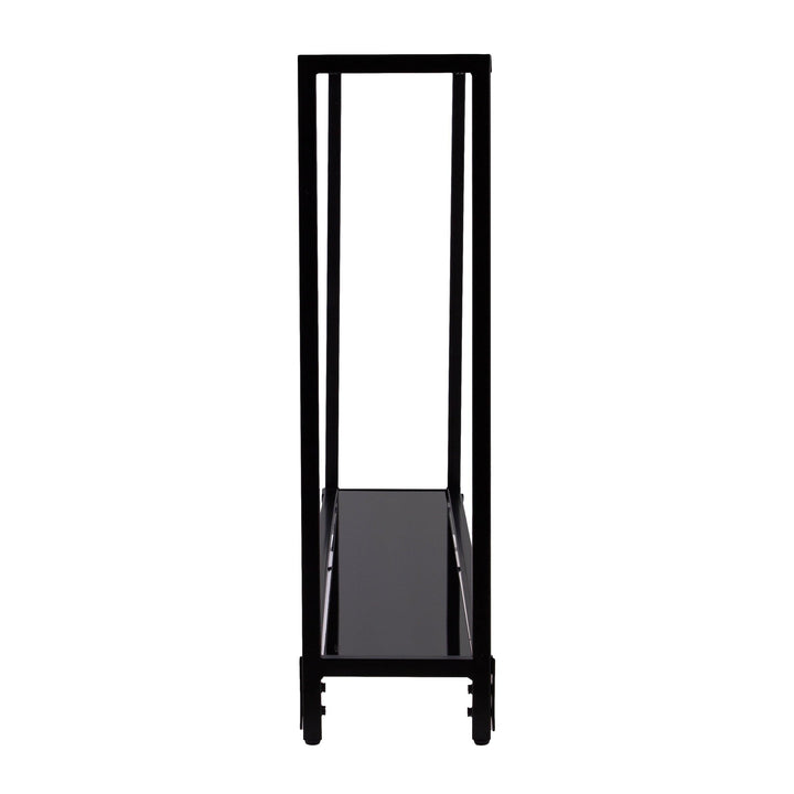 SwayLiving Bergen Glass Console Table - Black CONSOLE TABLES